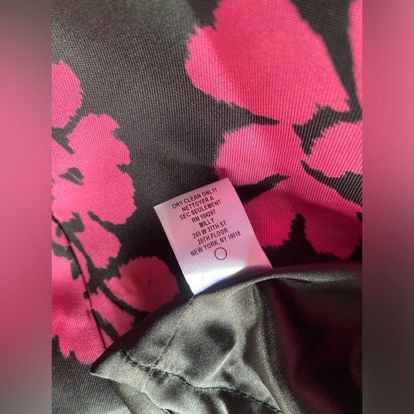 MILLY Dress Women’s Small Pink Black Mini - Picture 8 of 9